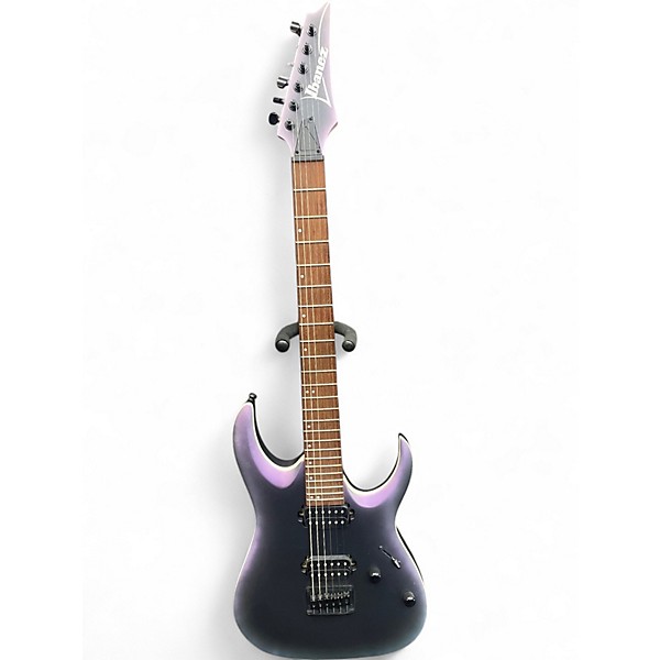 Used Ibanez rga42ex Black Aurora Burst Solid Body Electric Guitar