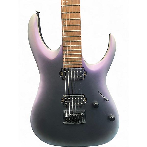 Used Ibanez rga42ex Black Aurora Burst Solid Body Electric Guitar