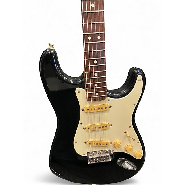 Used Fender 1995 Standard Stratocaster MIM Black Solid Body Electric Guitar
