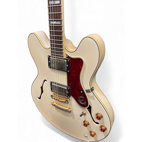 Used Epiphone Sheraton Antique White Hollow Body Electric Guitar