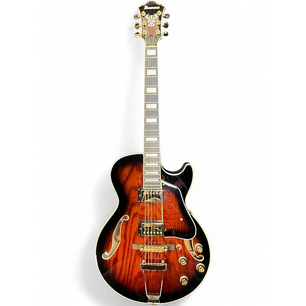 Used Ibanez AG95 Artcore Expressionist 2 Tone Sunburst Hollow Body Electric Guitar