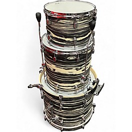 Used Pearl 3 Piece Decade Maple Bop zebra Drum Kit