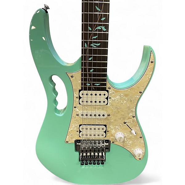 Used Ibanez JEM PREMIUM 70VSFG Seafoam Green Solid Body Electric Guitar
