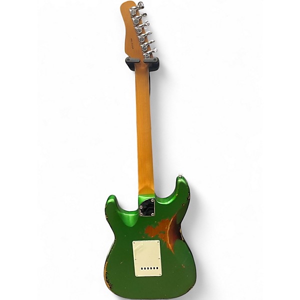 Used Kgd Relic Strat Vintage Green Solid Body Electric Guitar