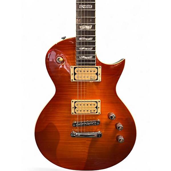 Used ESP LTD EC401VF Amber Solid Body Electric Guitar