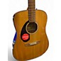 Used Fender CD60 Dreadnought Left-Handed Natural Acoustic Guitar