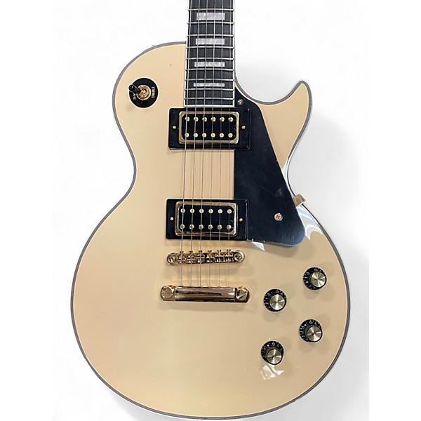 Used Epiphone Les Paul Custom Blackback Antique Ivory Solid Body Electric Guitar
