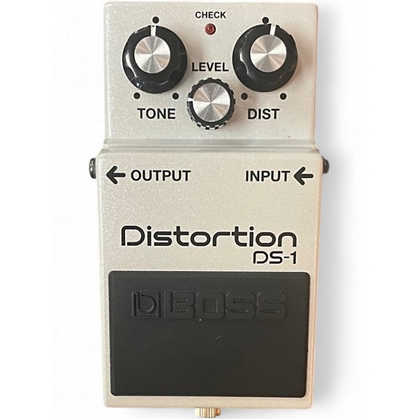 Used BOSS DS-1 Limited-Edition Metallic White Effect Pedal