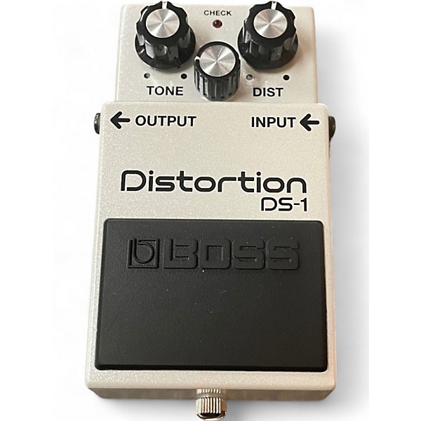 Used BOSS DS-1 Limited-Edition Metallic White Effect Pedal