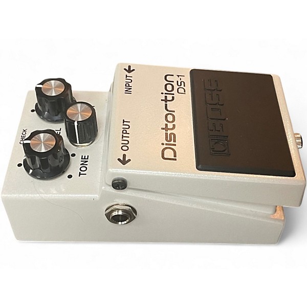 Used BOSS DS-1 Limited-Edition Metallic White Effect Pedal