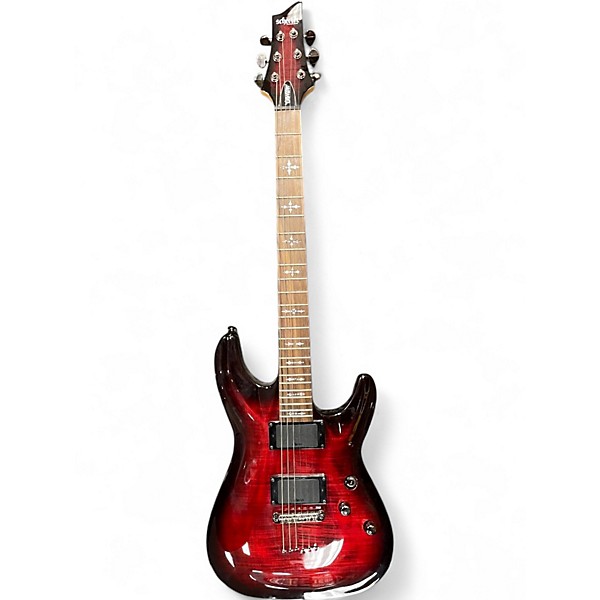 Used Schecter Guitar Research Demon 6 Cherry Sunburst Solid Body Electric Guitar