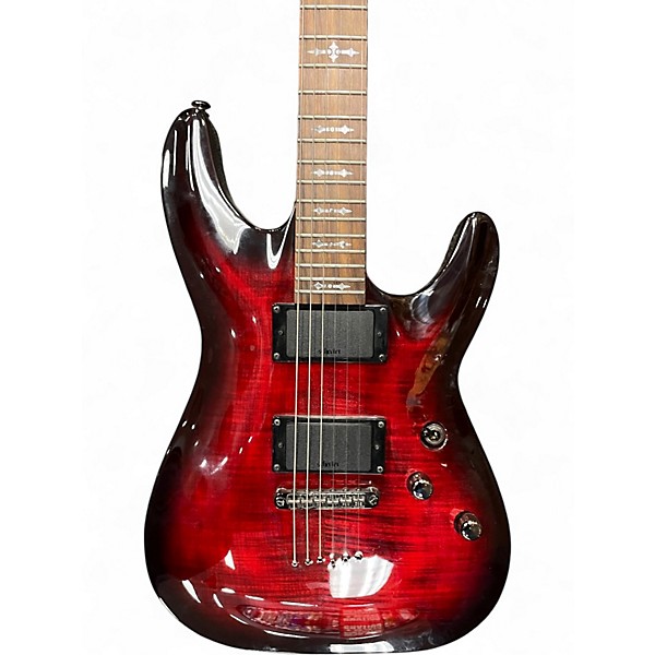 Used Schecter Guitar Research Demon 6 Cherry Sunburst Solid Body Electric Guitar