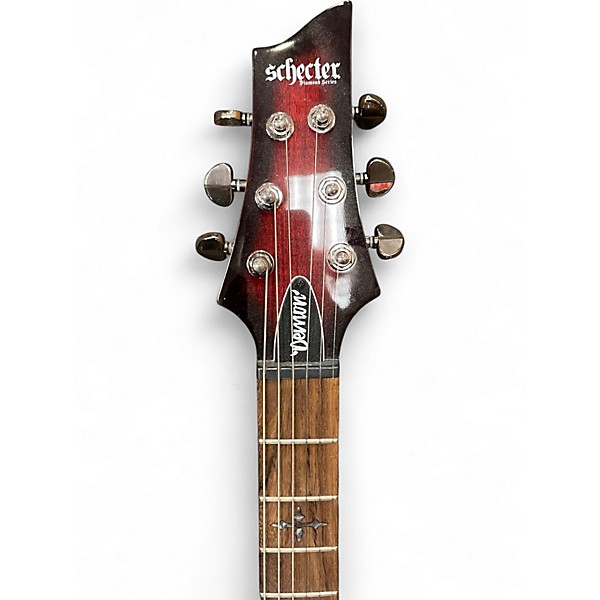 Used Schecter Guitar Research Demon 6 Cherry Sunburst Solid Body Electric Guitar