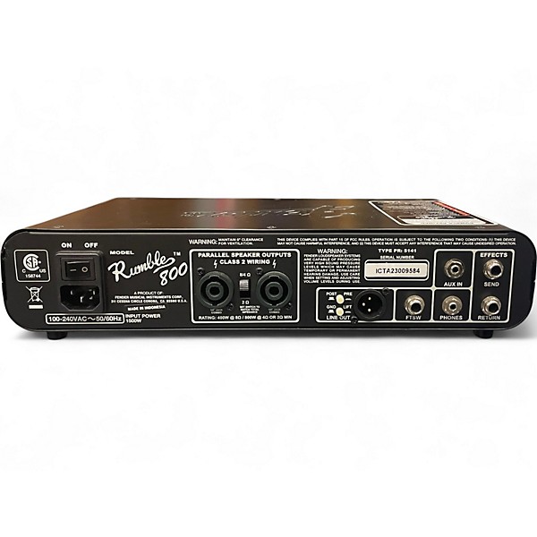 Used Fender Rumble 800 Head Bass Amp Head