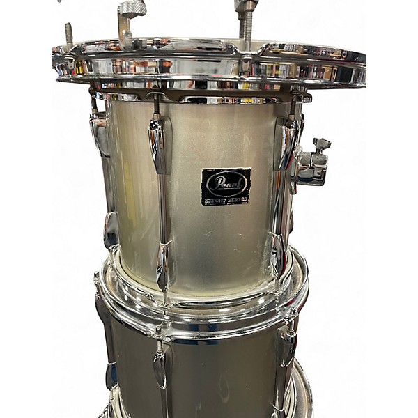 Used Pearl 5 Piece EXPORT Silver Drum Kit