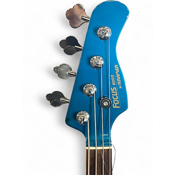 Used Kramer FOCUS 8000 Blue Electric Bass Guitar