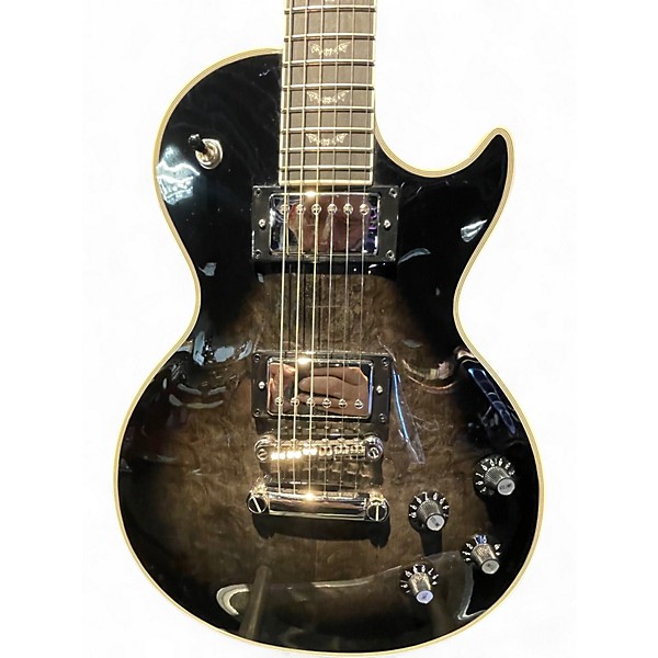 Used Epiphone Les Paul Custom Trans Black Solid Body Electric Guitar