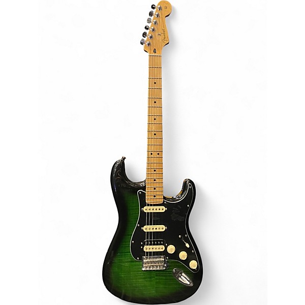 Used Fender stratocaster Emerald Green Solid Body Electric Guitar
