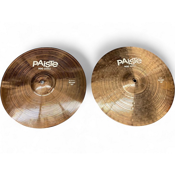 Used Paiste 14in 900 Series Hi Hat Pair Cymbal