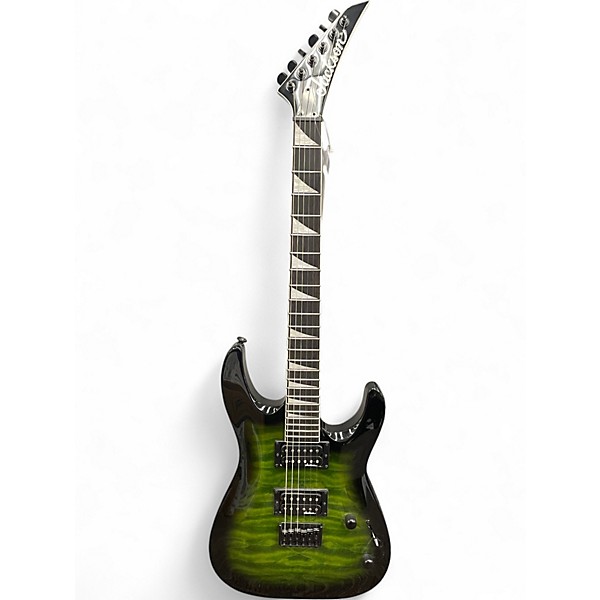 Used Jackson JS32 Dinky Trans Green Burst Solid Body Electric Guitar