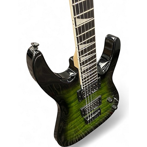 Used Jackson JS32 Dinky Trans Green Burst Solid Body Electric Guitar
