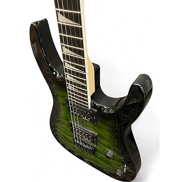 Used Jackson JS32 Dinky Trans Green Burst Solid Body Electric Guitar