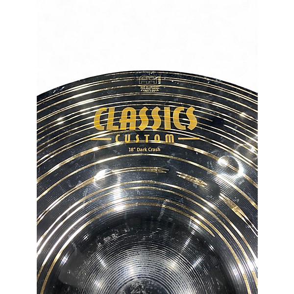 Used MEINL 18in CLASSICS CUSTOM DARK CRASH Cymbal
