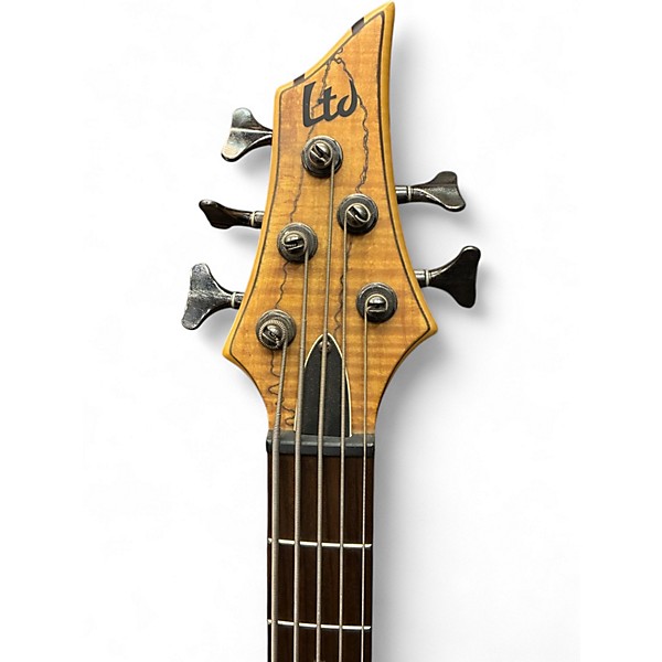 Used ESP LTD B-415SM Spalted Maple Electric Bass Guitar
