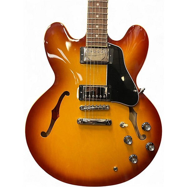 Used Epiphone ES355 2 Tone Sunburst Hollow Body Electric Guitar