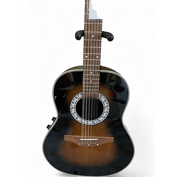Used Ovation CC65 2 Color Sunburst 12 String Acoustic Electric Guitar