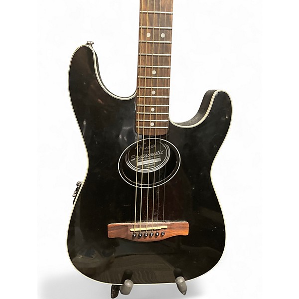 Used Fender Stratacoustic Black Acoustic Electric Guitar