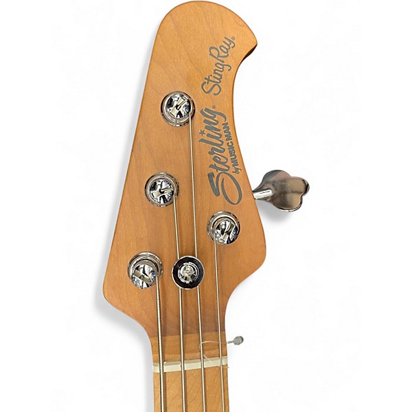 Used Sterling by Music Man Ray34 FIREMIST SILVER Electric Bass Guitar