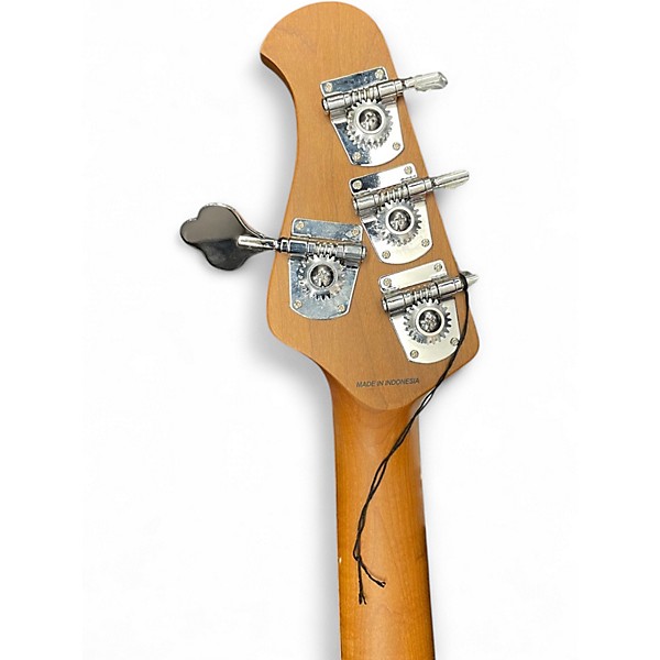 Used Sterling by Music Man Ray34 FIREMIST SILVER Electric Bass Guitar