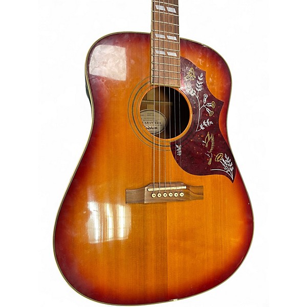 Used Epiphone Hummingbird 2 Tone Sunburst Acoustic Guitar