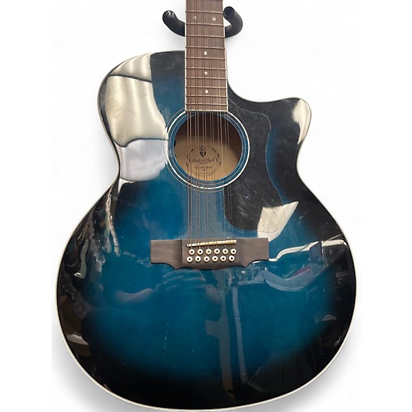 Used Guild F2512CE Blue Burst 12 String Acoustic Electric Guitar