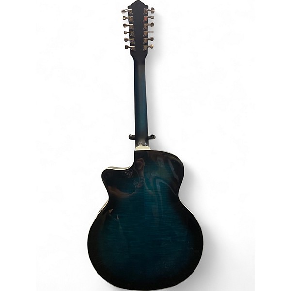 Used Guild F2512CE Blue Burst 12 String Acoustic Electric Guitar