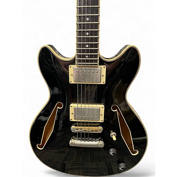 Used D'Angelico Excel Series Mini Dc Tour Black Hollow Body Electric Guitar