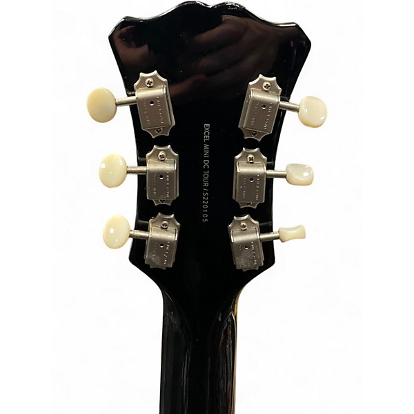 Used D'Angelico Excel Series Mini Dc Tour Black Hollow Body Electric Guitar