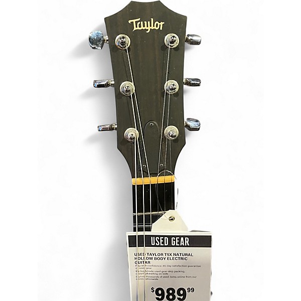 Used Taylor T5X Natural Hollow Body Electric Guitar