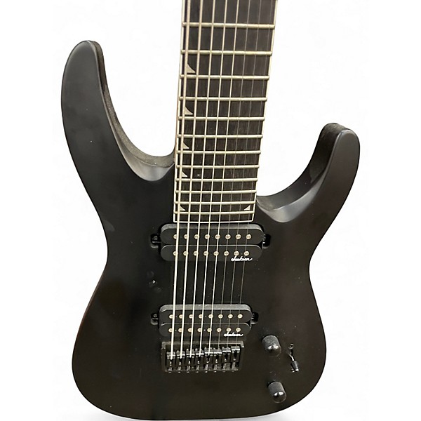 Used Jackson JS32-8 Dinky DKA 8 String Black Solid Body Electric Guitar