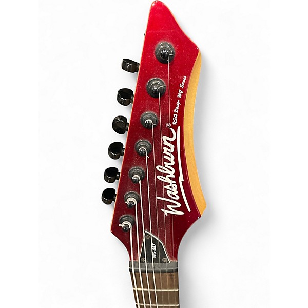 Used Washburn WG587 7 String Red Solid Body Electric Guitar