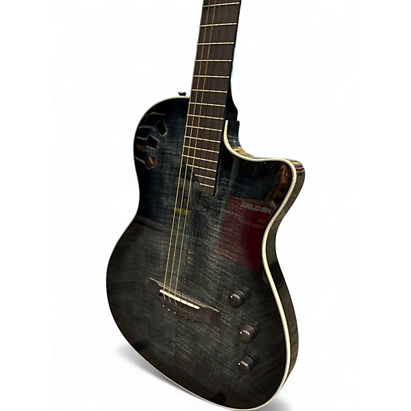 Used Cordoba Stage Nylon Trans Black Classical Acoustic Electric Guitar