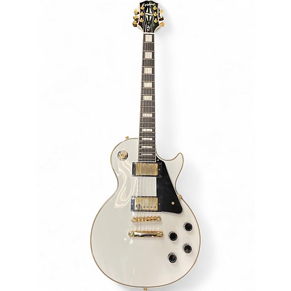 Used Epiphone Les Paul Custom WHITE Solid Body Electric Guitar