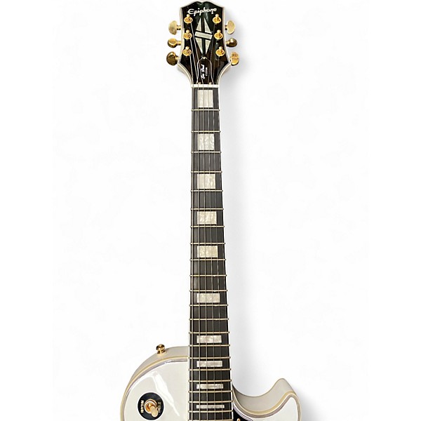 Used Epiphone Les Paul Custom WHITE Solid Body Electric Guitar