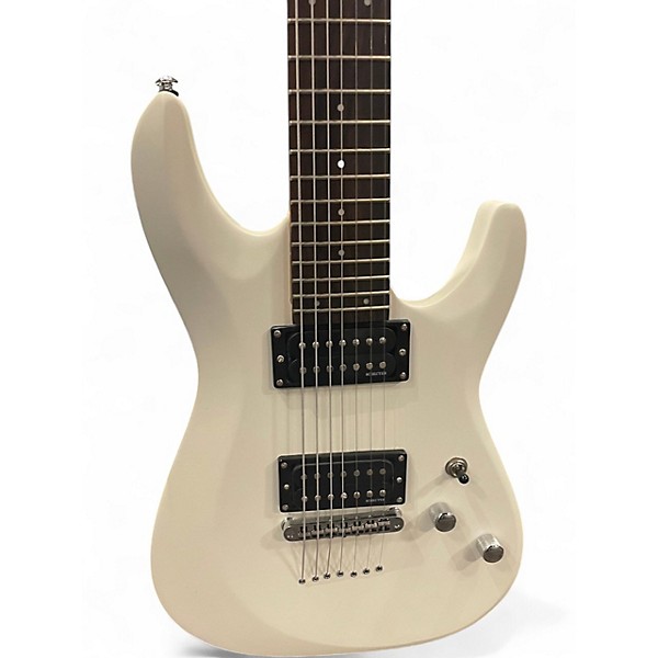 Used Schecter Guitar Research C-7 White Solid Body Electric Guitar