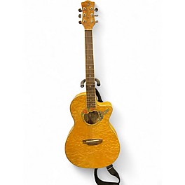 Used Luna Fauna Hummingbird Parlor Natural Acoustic Electric Guitar