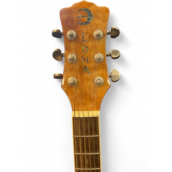 Used Luna Fauna Hummingbird Parlor Natural Acoustic Electric Guitar