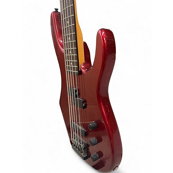 Used Fender  SQUIER Candy Apple Red Electric Bass Guitar
