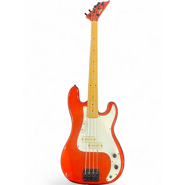 Used Phantom DPBBCARM Trans Crimson Red Electric Bass Guitar Trans