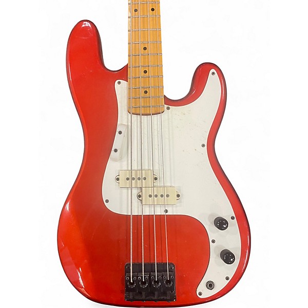 Used Phantom DPBBCARM Trans Crimson Red Electric Bass Guitar